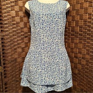 ❤️ Express blue and white floral sleeveless skort jumper
